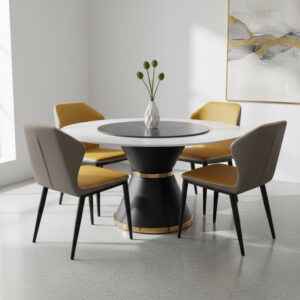 Round Dining Table Color: White No:158